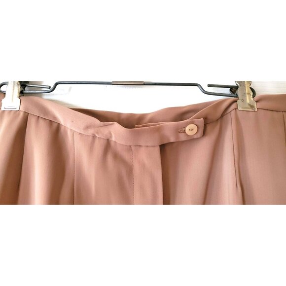 VINTAGE WOMENS HARVE BENARD 2 PIECE BEIGE PANT SUIT SIZE 12 - Picture 7 of 11